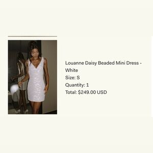 MESHKI Louanne Beaded Mini Dress - White Bridal